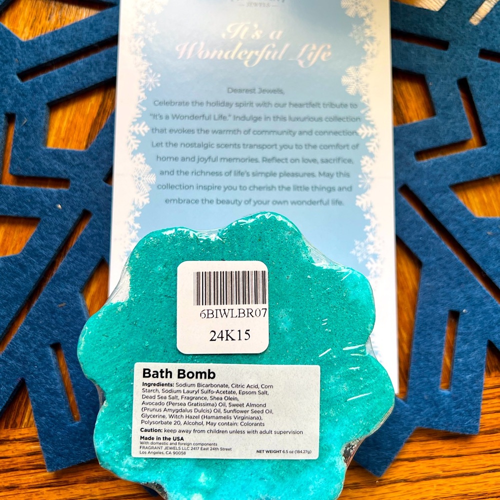 It’s a Wonderful Life by Fragrant Jewels Bath Bomb with Mystery Silver Ring Sz 7 - Picture 3 of 3